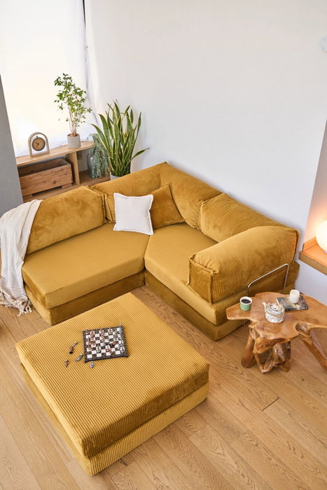 Atelier Del Sofa Kanyon - Sofá-Cama Esquinero Mostaza